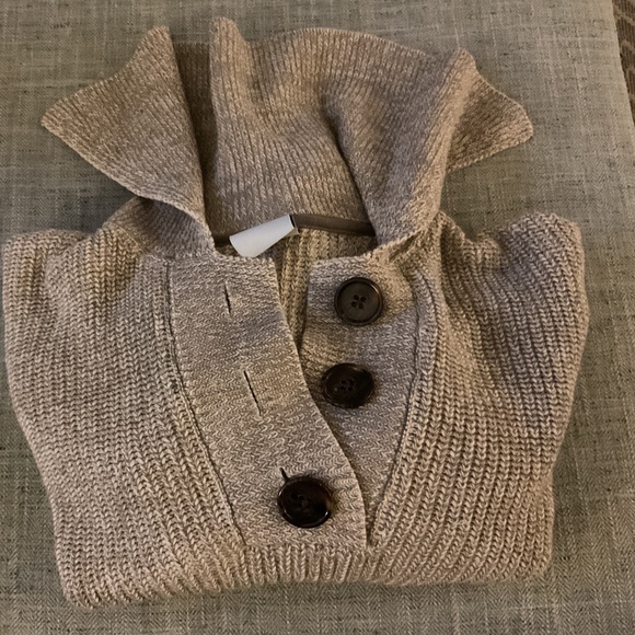 Varley Audrey Knit Polo Sweater Tan Beige Long Sleeve Woman’s XS - Picture 2 of 2